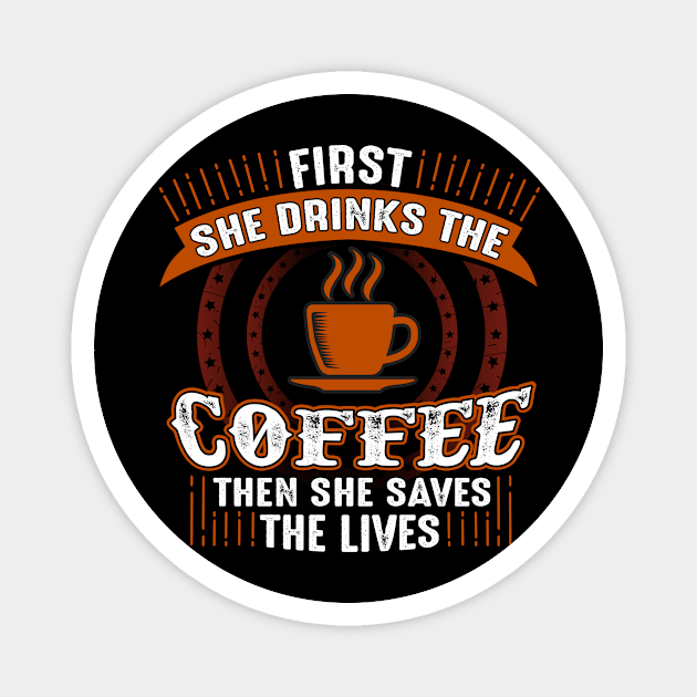 Motivation Coffee First Magnet by Alvd Design